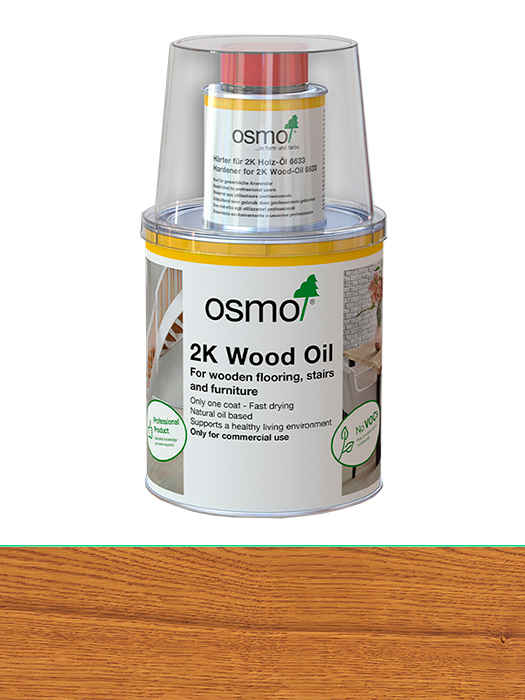 Двокомпонентне масло без розчинника для дерев'яних підлог Osmo 2K Holz-Ol