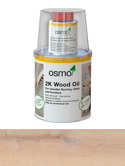 Двухкомпонентное масло без растворителя для деревянных полов Osmo 2K Holz-Ol